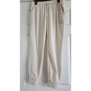 Champion Women's Cream Pink Lolo Velour Jogger Sweatpants Size Medium Nwot